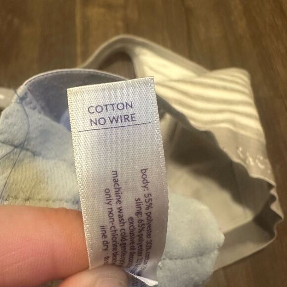 Cacique jersey 40D cotton no wire gray striped bra - Picture 4 of 4